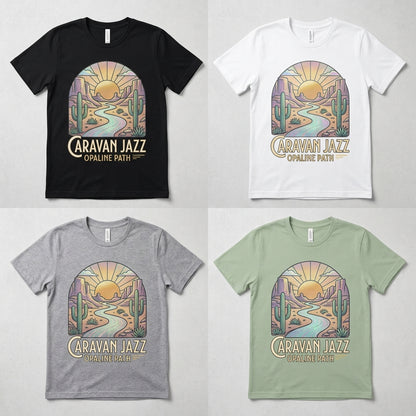 Caravan Jazz — Opaline Path Tee — design 1