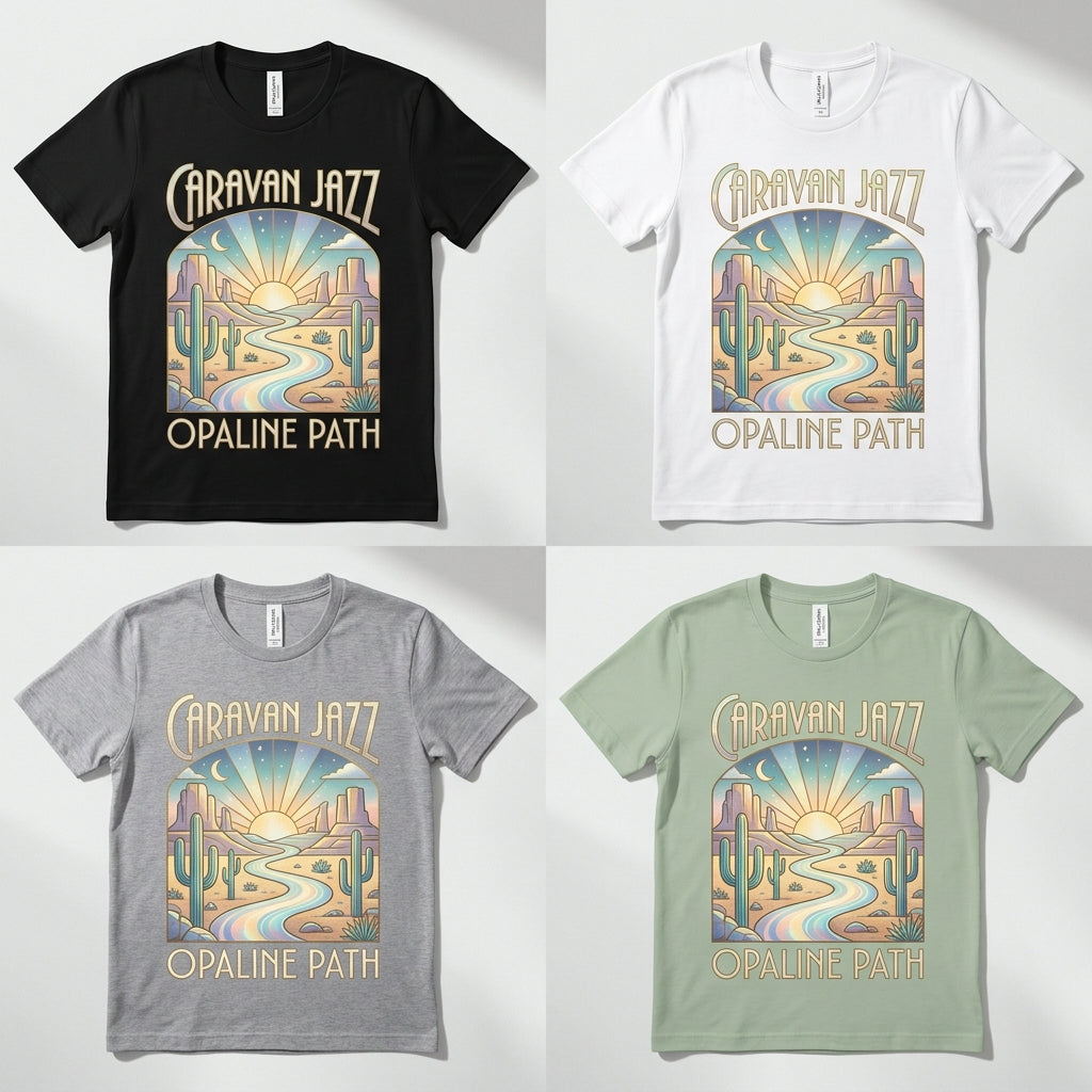 Caravan Jazz — Opaline Path Tee — design 3