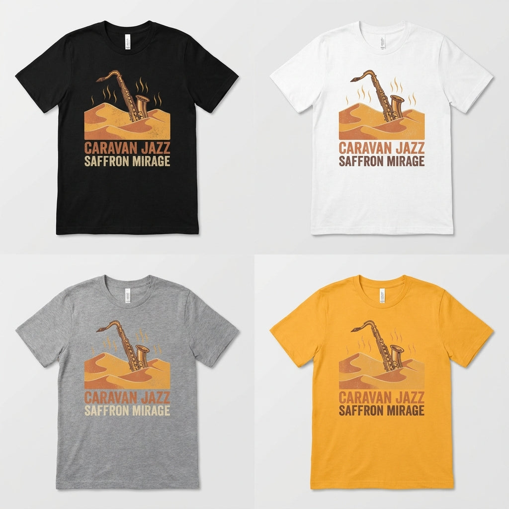 Caravan Jazz — Saffron Mirage Tee — design 3