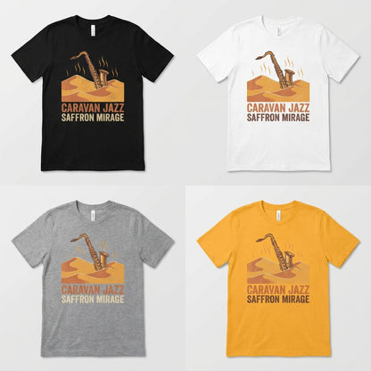 Caravan Jazz — Saffron Mirage Tee — design 3