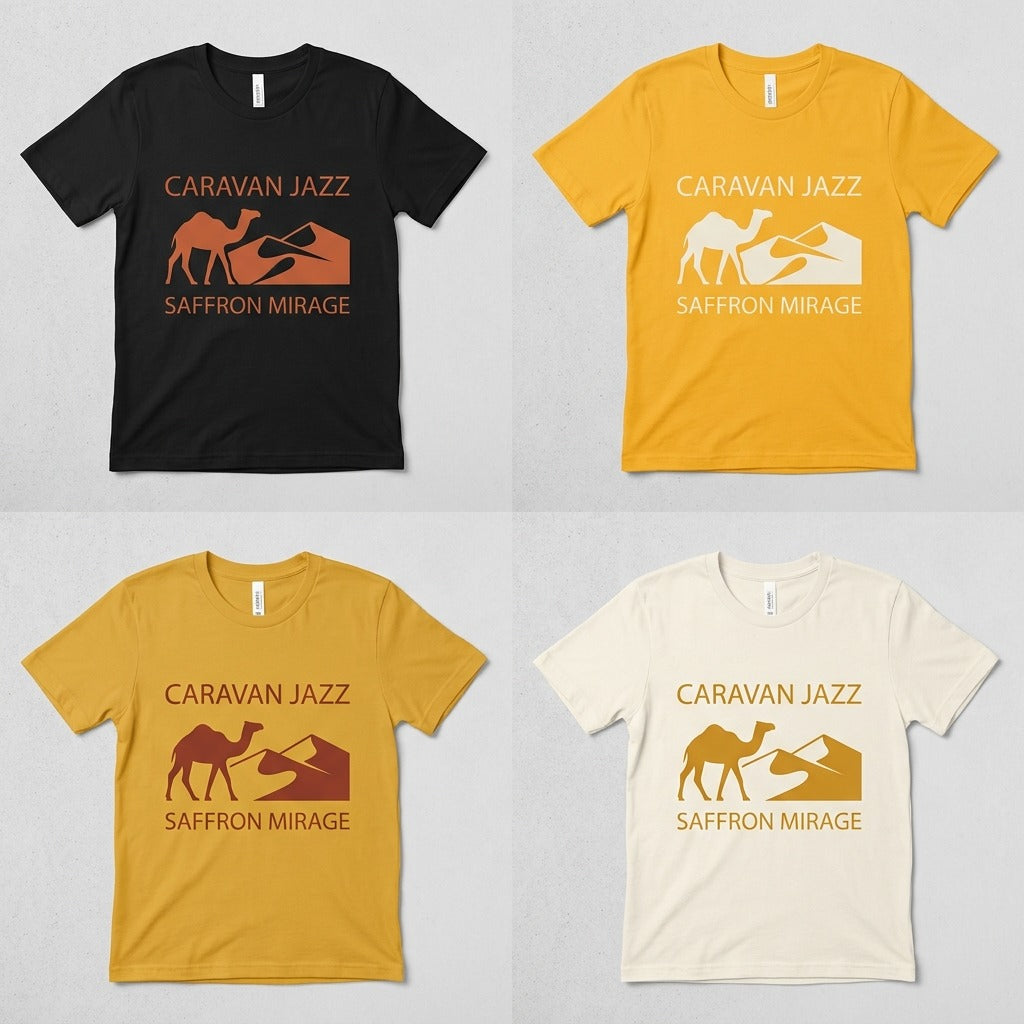 Caravan Jazz — Saffron Mirage Tee — design 4