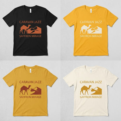 Caravan Jazz — Saffron Mirage Tee — design 4