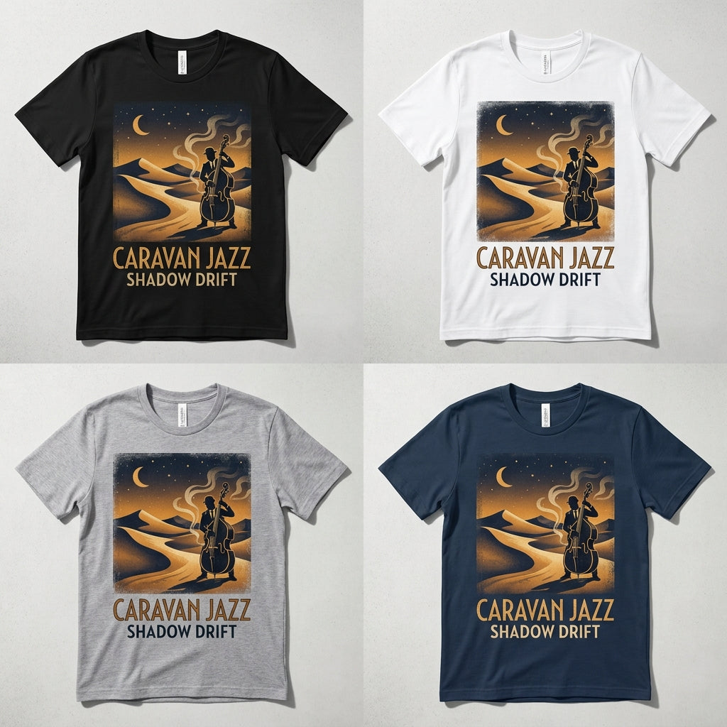 Caravan Jazz — Shadow Drift Tee — design 1