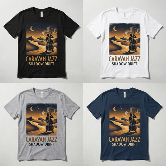 Caravan Jazz — Shadow Drift Tee — design 1