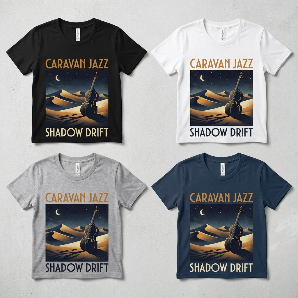 Caravan Jazz — Shadow Drift Tee — design 2
