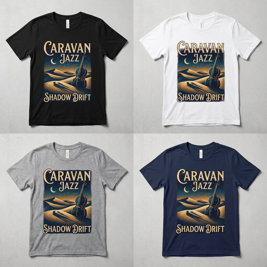 Caravan Jazz — Shadow Drift Tee — design 3