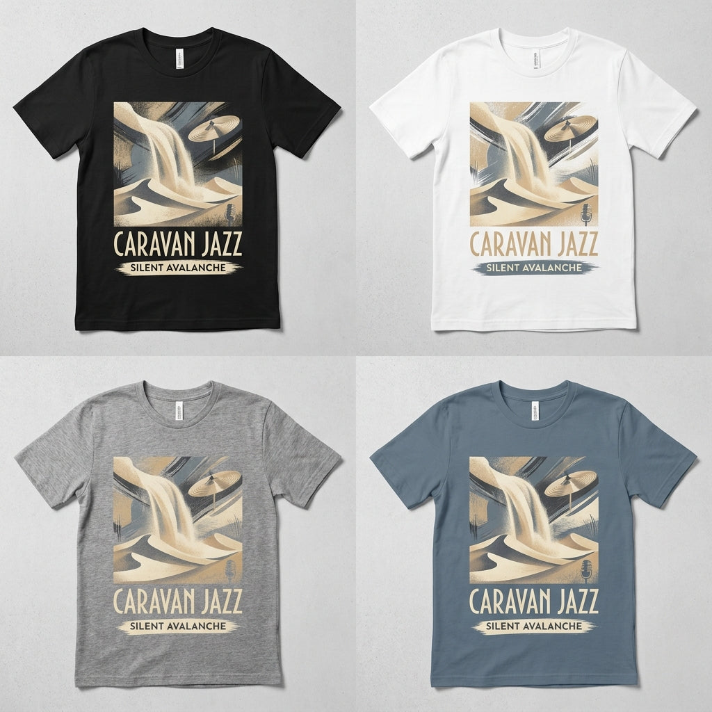 Caravan Jazz — Silent Avalanche Tee — design 1