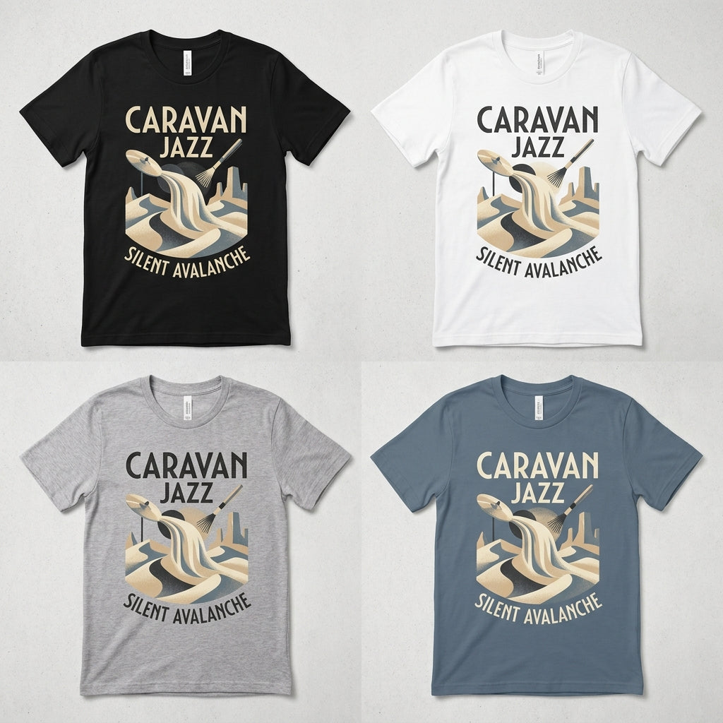 Caravan Jazz — Silent Avalanche Tee — design 3