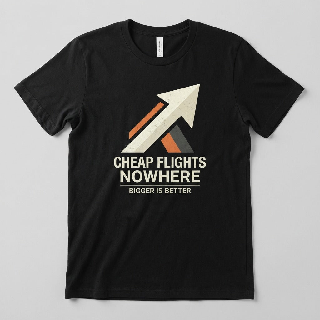 Cheap Flights to Nowhere — Bigger Is Better Hoodie mockup