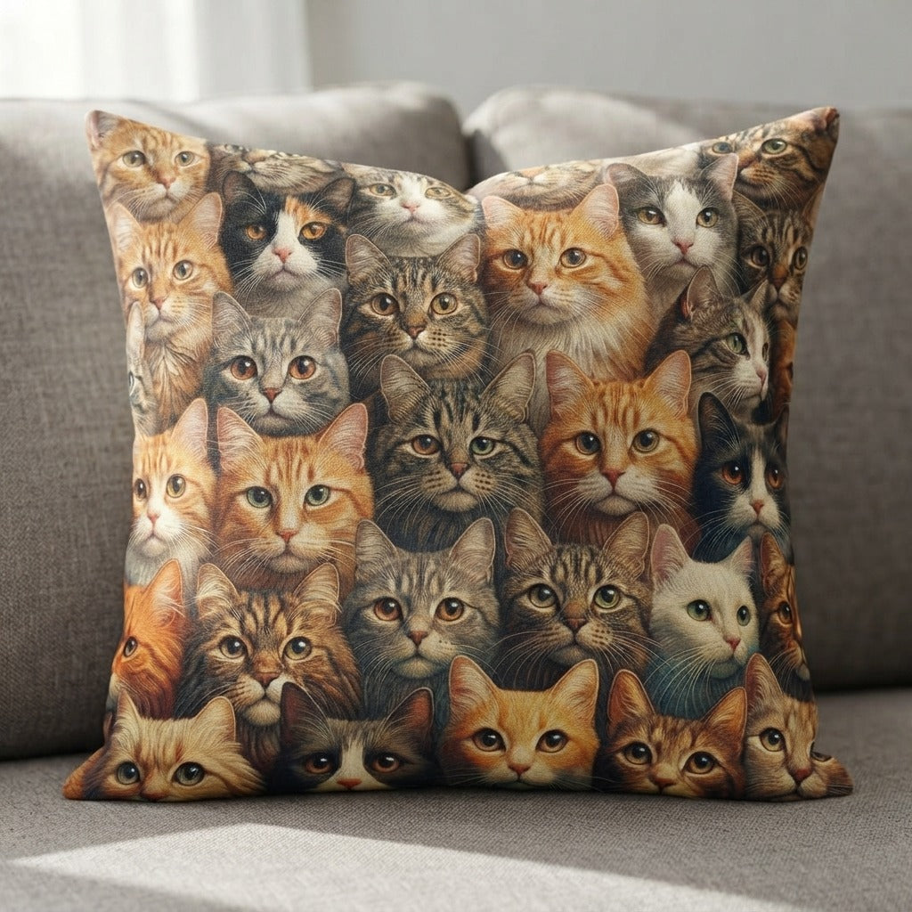 Cheap Flights to Nowhere — Cat Life Pillow mockup