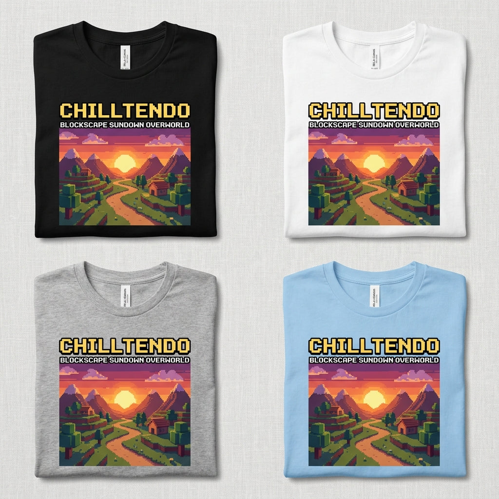 Chilltendo — Blockscape: Sundown Overworld Tee — design 2