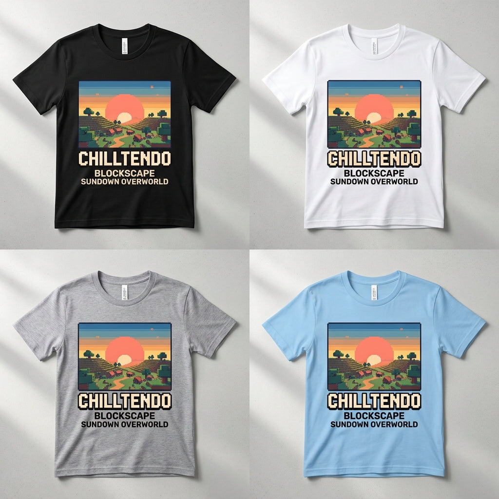 Chilltendo — Blockscape: Sundown Overworld Tee — design 3