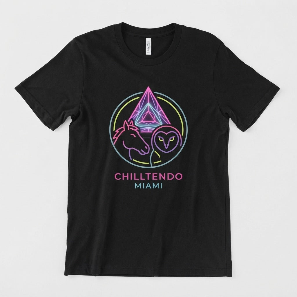 Chilltendo — Mask Society - Miami Lo-fi Tee mockup