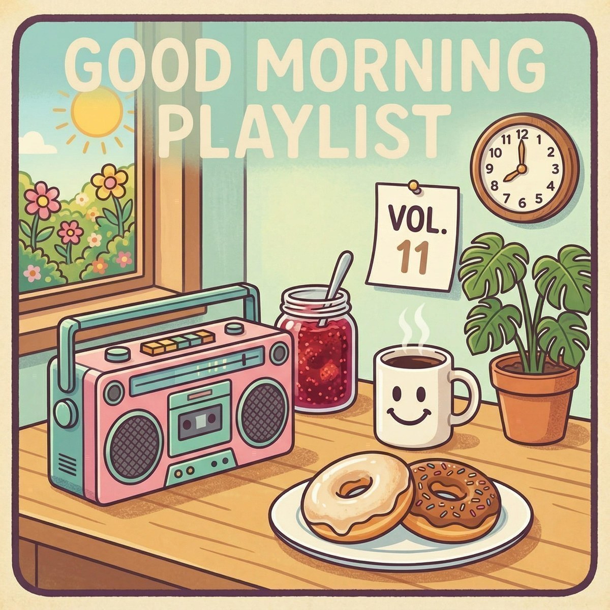 Good Morning Tapes — Good Morning Playlist : Vol 11 Pillow mockup