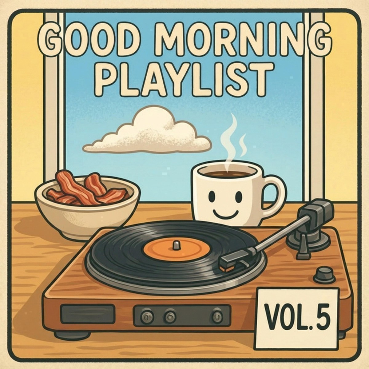Good Morning Tapes — Good Morning Playlist Vol 5 Pillow mockup