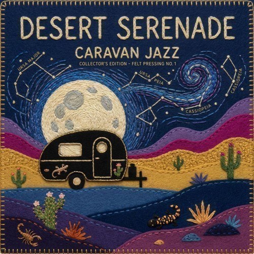 Caravan Jazz — Desert Serenade Poster mockup