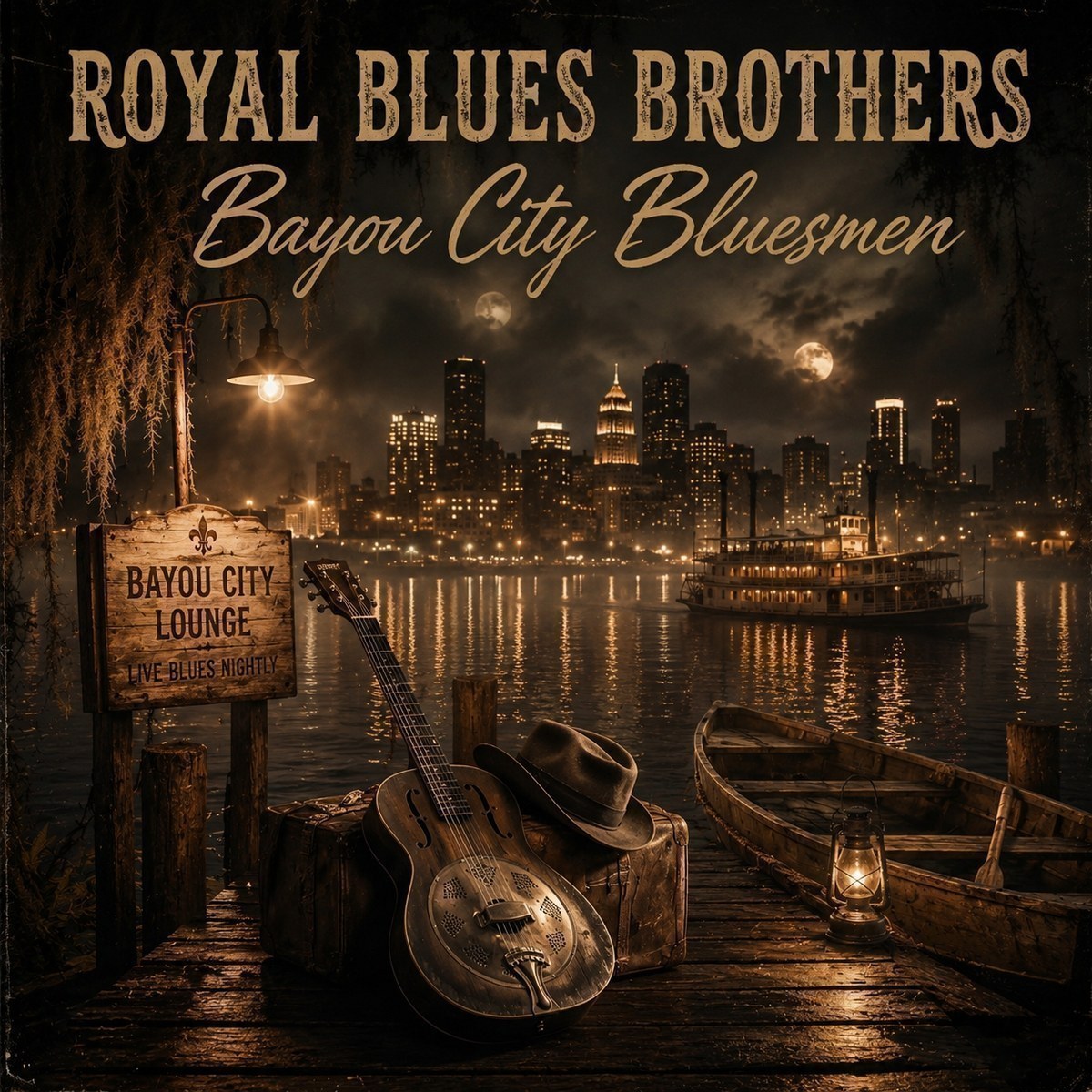 Royal Blues Brothers — Bayou City Bluesmen Poster mockup