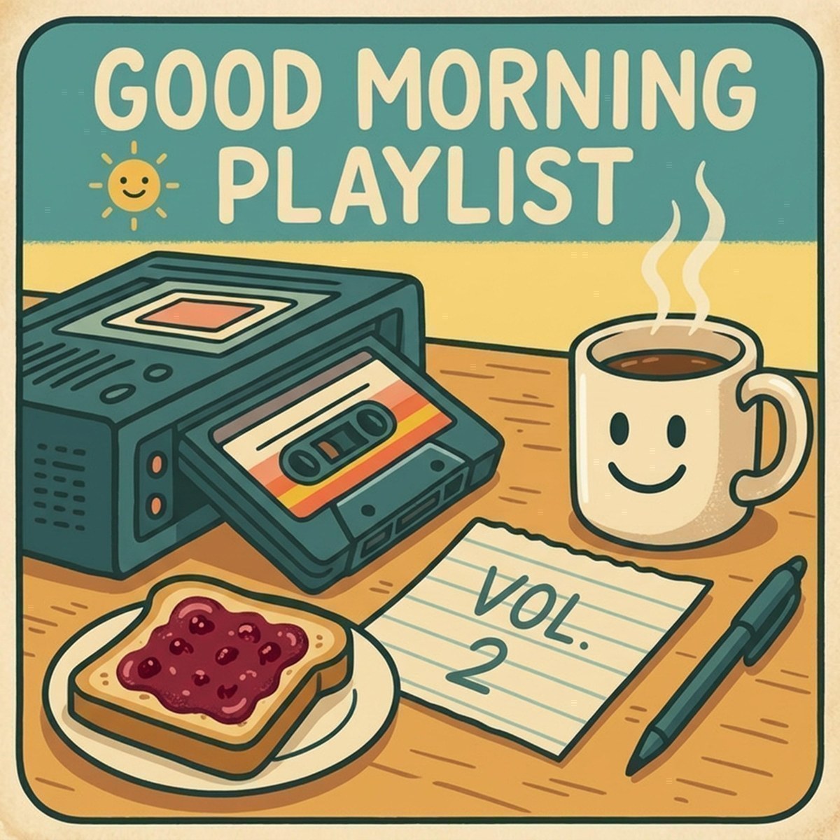 Good Morning Tapes — Good Morning Playlist : Vol 2 Hoodie mockup