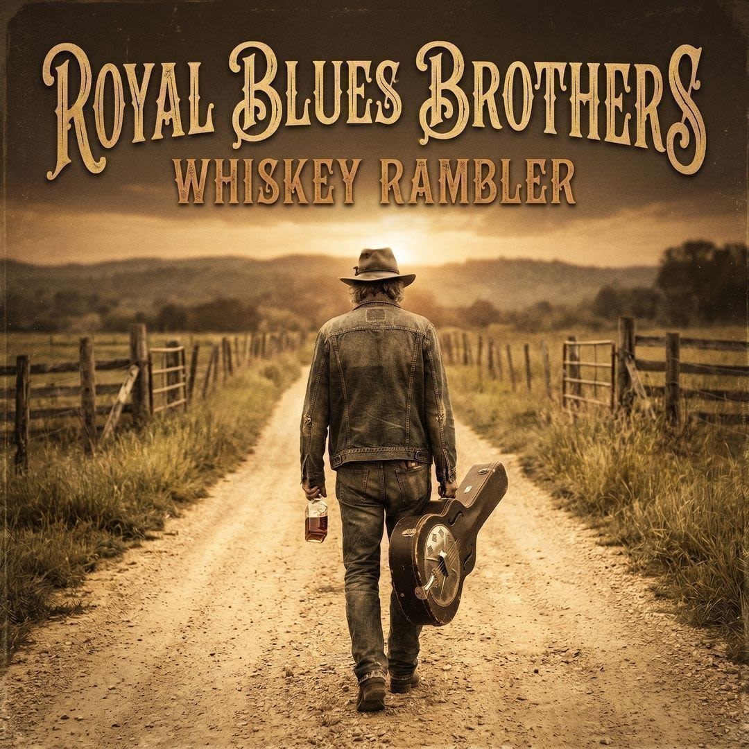 Royal Blues Brothers — Whiskey Rambler Pillow mockup