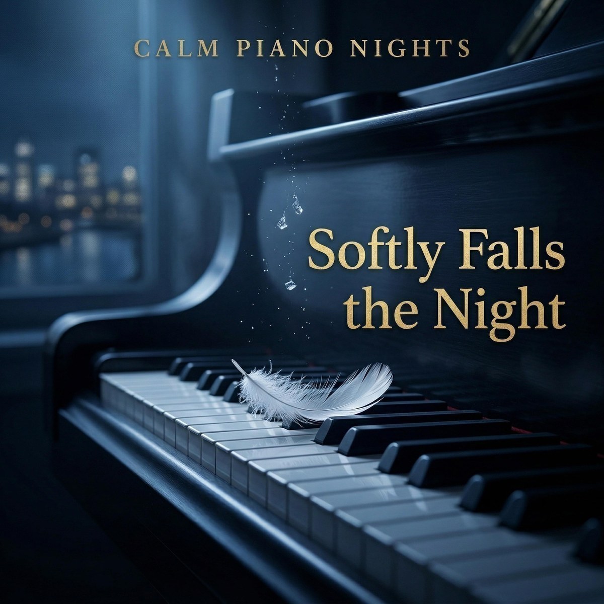 Calm Piano Nights — Softly Falls the Night Tank mockup