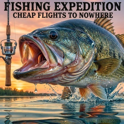 Cheap Flights to Nowhere — Fishing Expedition Pillow mockup