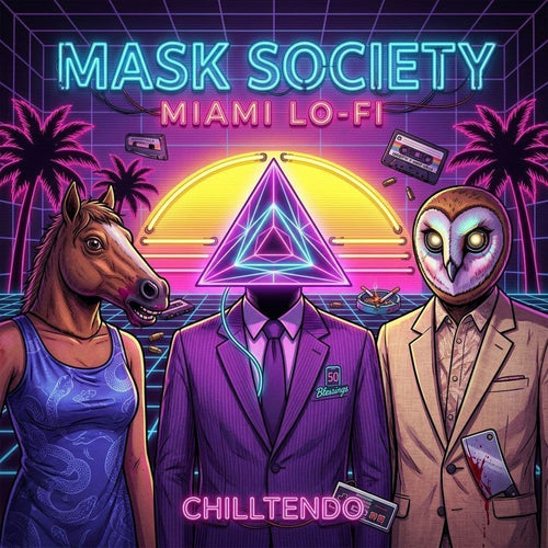 Chilltendo — Mask Society - Miami Lo-fi Pillow