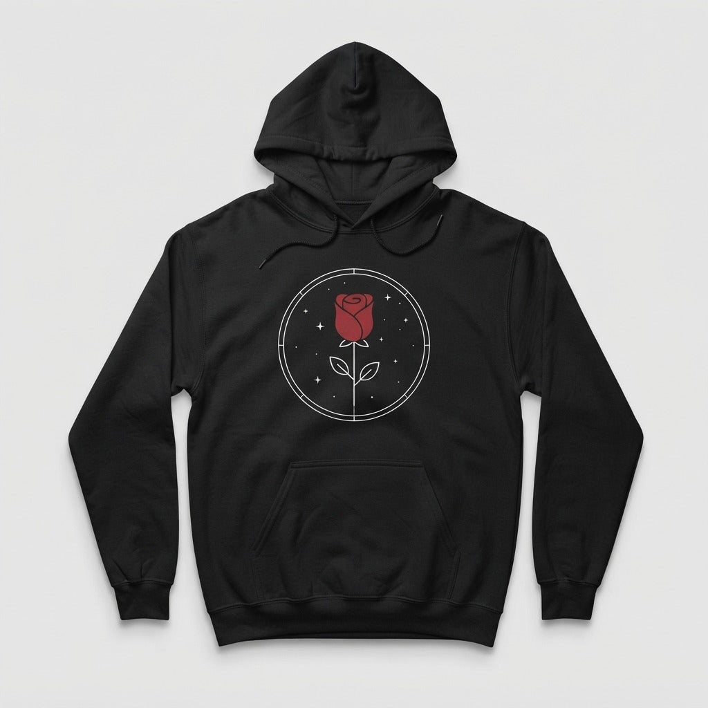 Default Mood — A Rose in Space Hoodie mockup