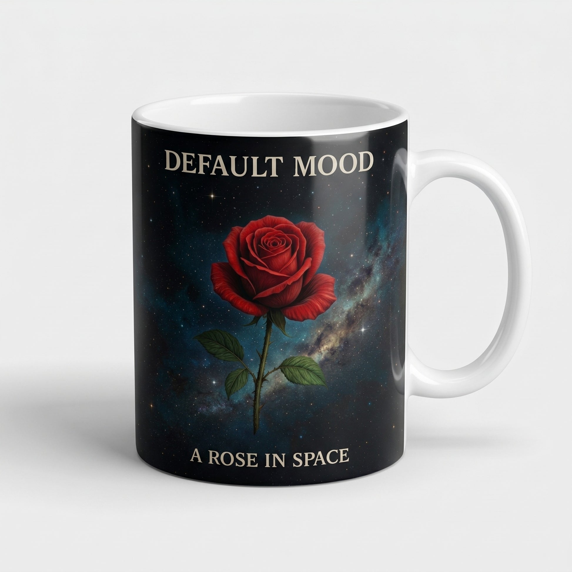 Default Mood — A Rose in Space Mug — design 1