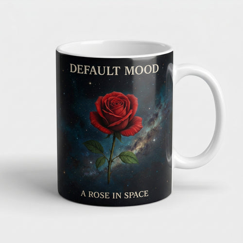 Default Mood — A Rose in Space Mug
