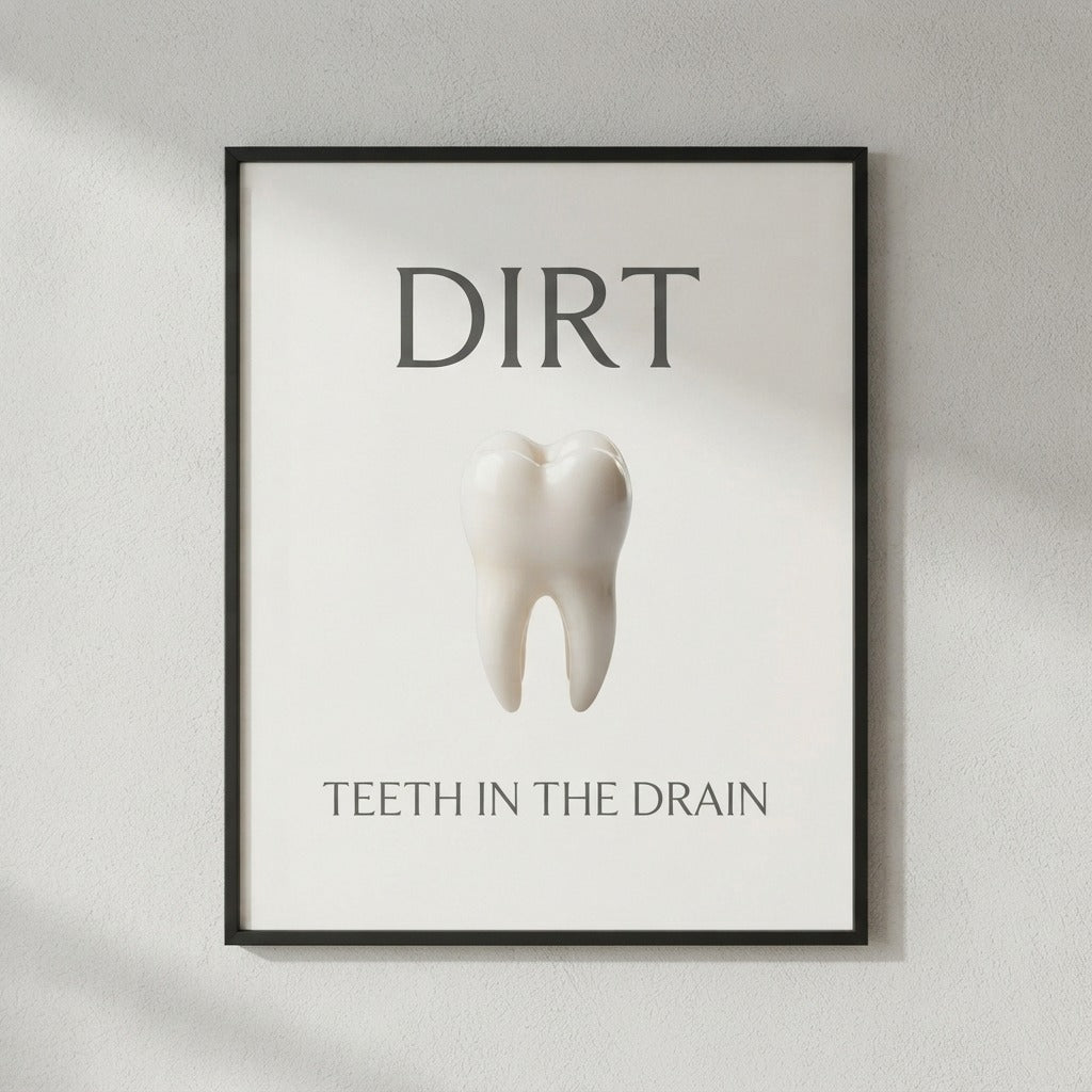 Dirt — Teeth In The Drain Poster mockup