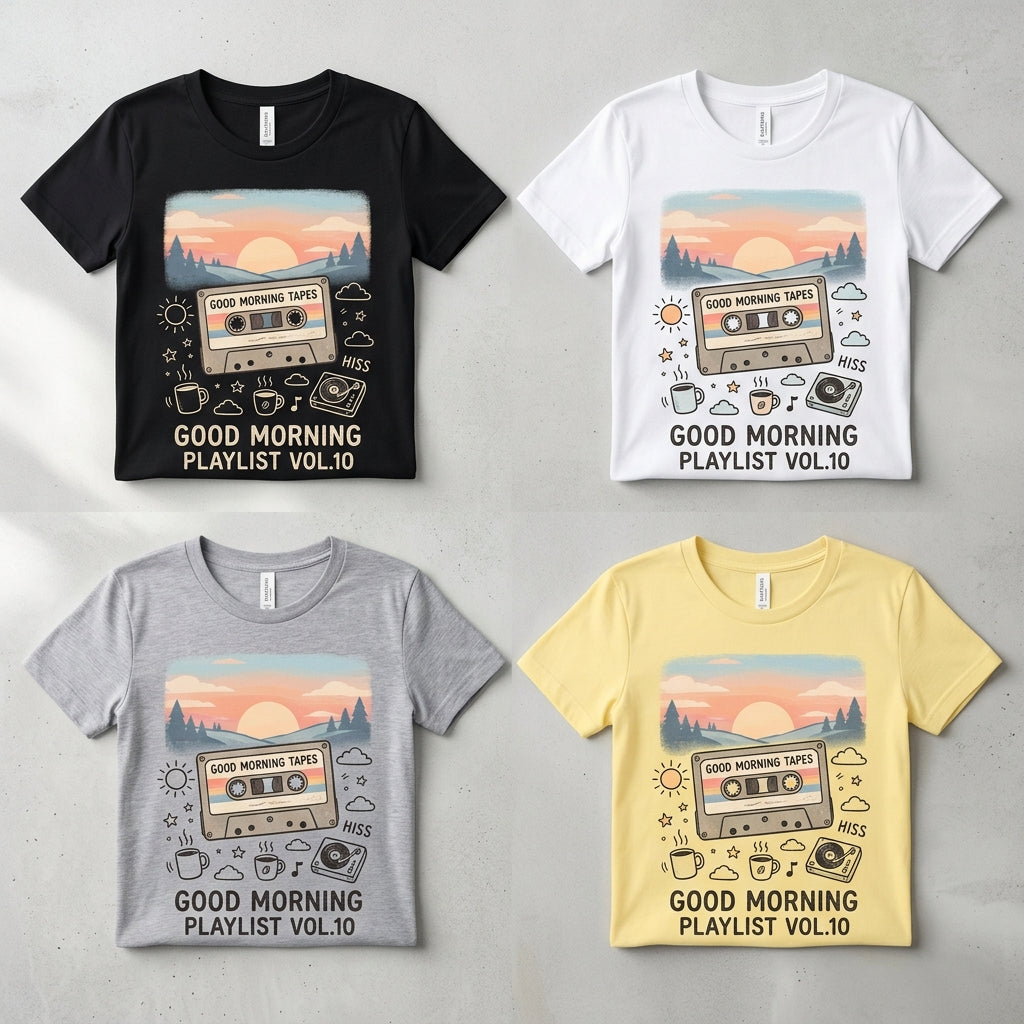 Good Morning Tapes — Good Morning Playlist : Vol 10 Tee — design 2