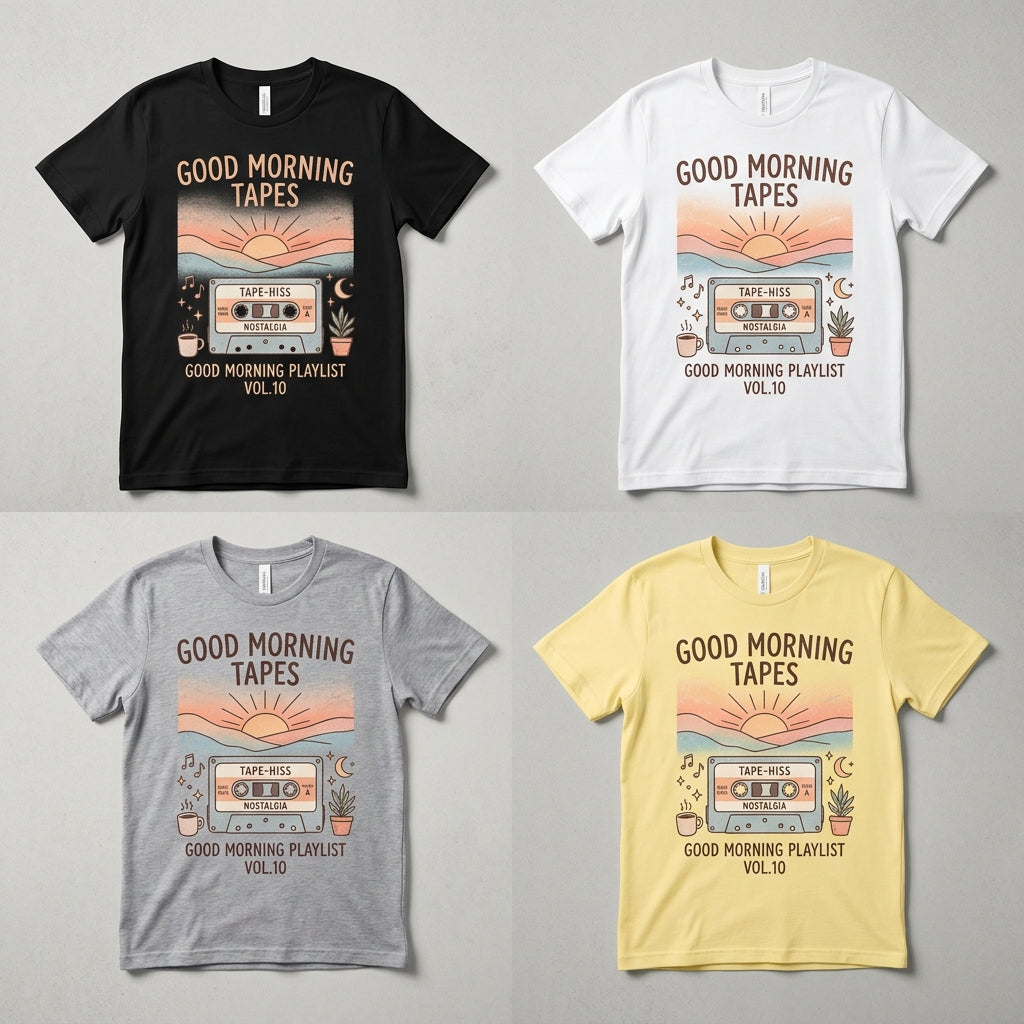 Good Morning Tapes — Good Morning Playlist : Vol 10 Tee — design 3