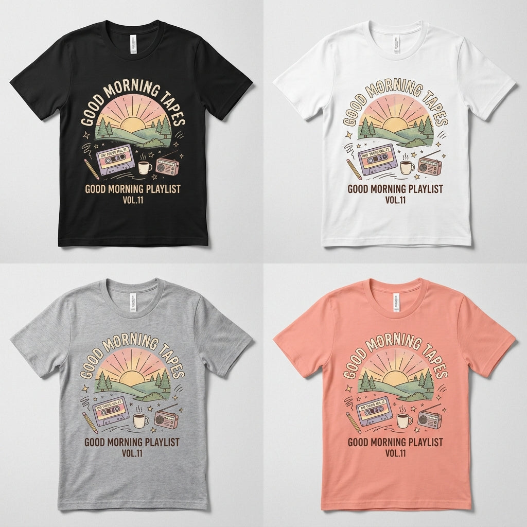 Good Morning Tapes — Good Morning Playlist : Vol 11 Tee — design 2