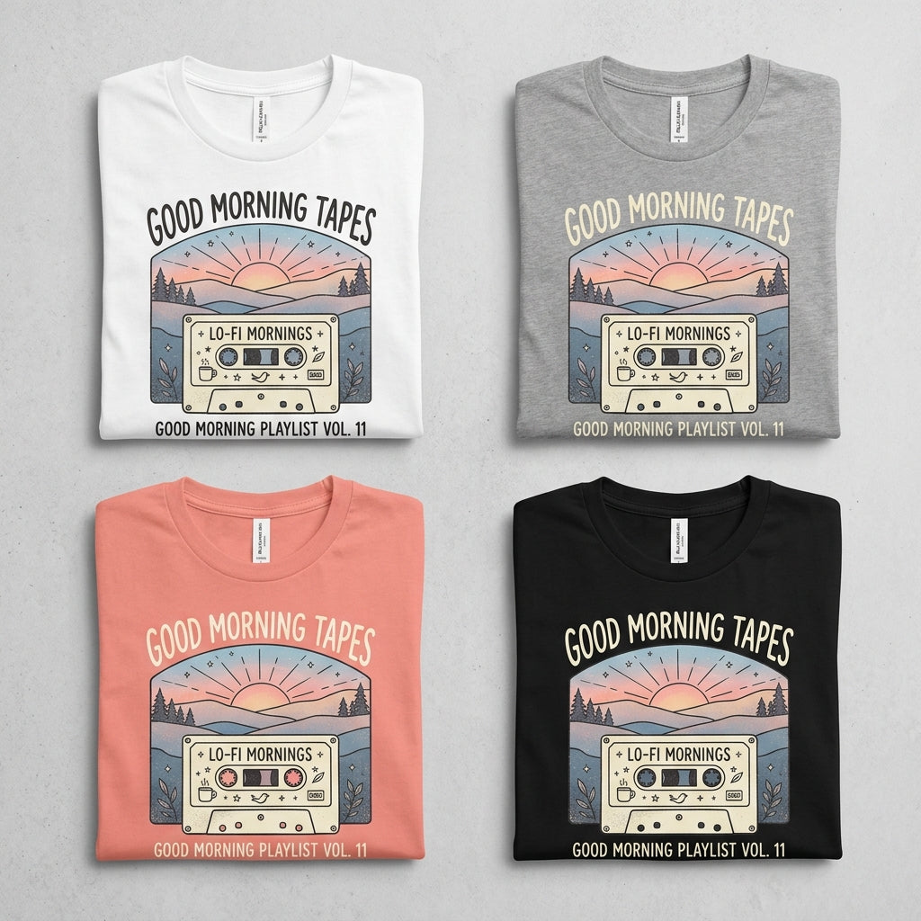 Good Morning Tapes — Good Morning Playlist : Vol 11 Tee — design 3