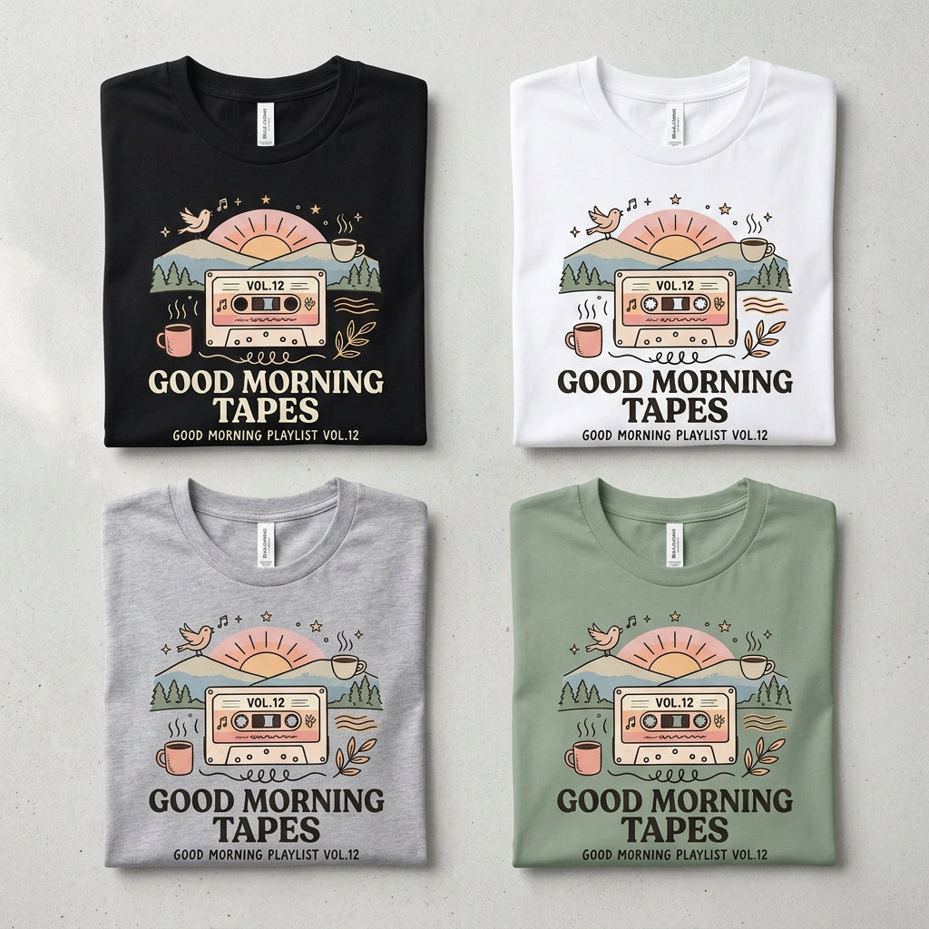 Good Morning Tapes — Good Morning Playlist : Vol 12 Tee — design 2
