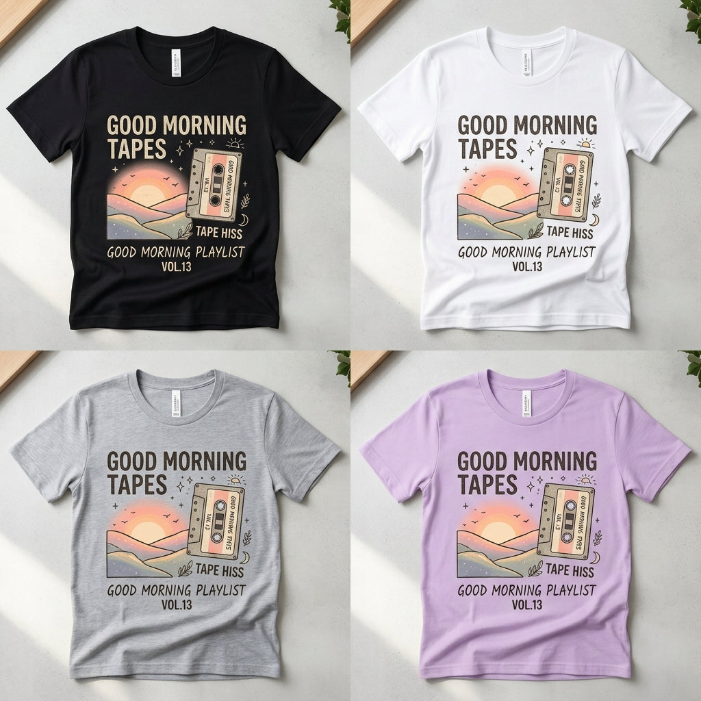Good Morning Tapes — Good Morning Playlist : Vol 13 Tee — design 1