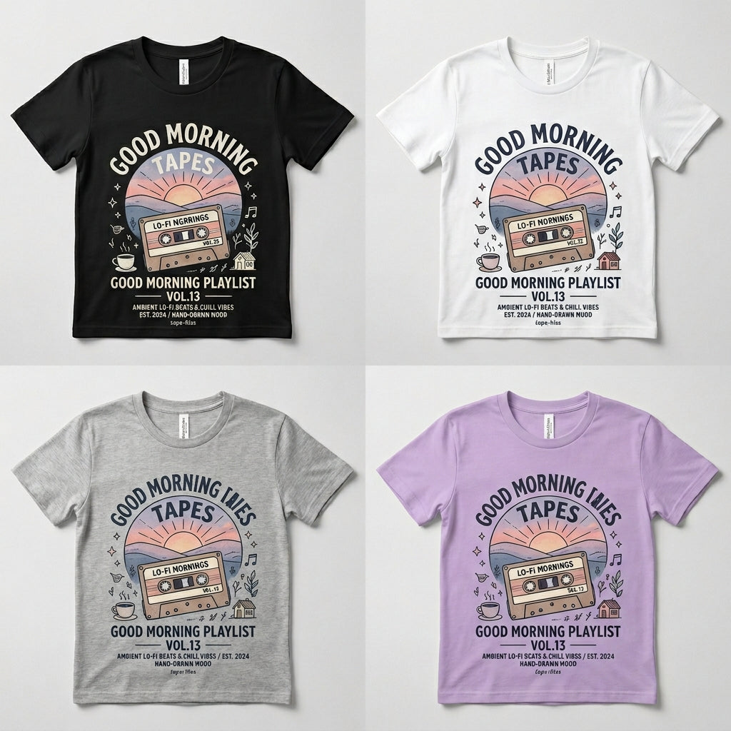 Good Morning Tapes — Good Morning Playlist : Vol 13 Tee — design 2