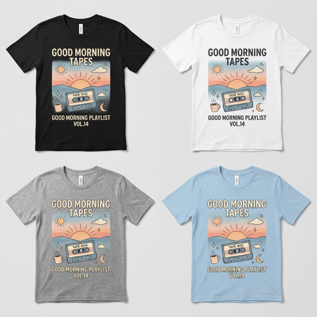 Good Morning Tapes — Good Morning Playlist : Vol 14 Tee — design 1