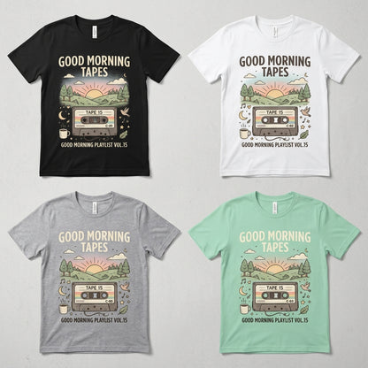 Good Morning Tapes — Good Morning Playlist : Vol 15 Tee — design 1