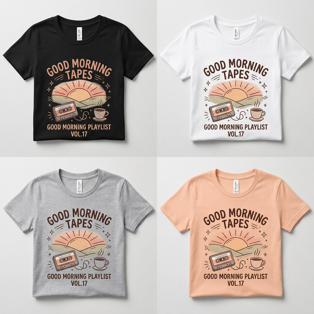 Good Morning Tapes — Good Morning Playlist : Vol 17 Tee — design 1