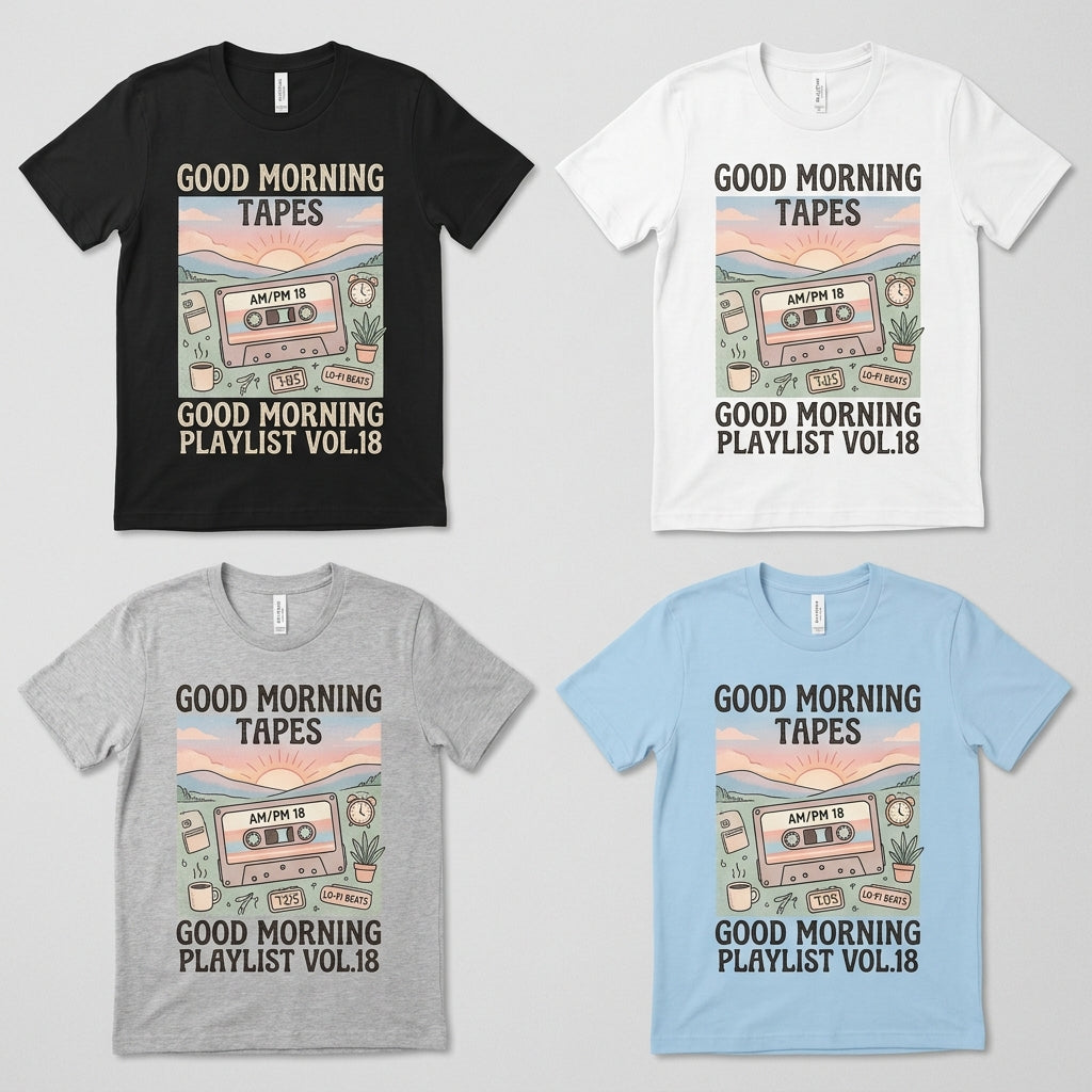 Good Morning Tapes — Good Morning Playlist : Vol 18 Tee — design 1