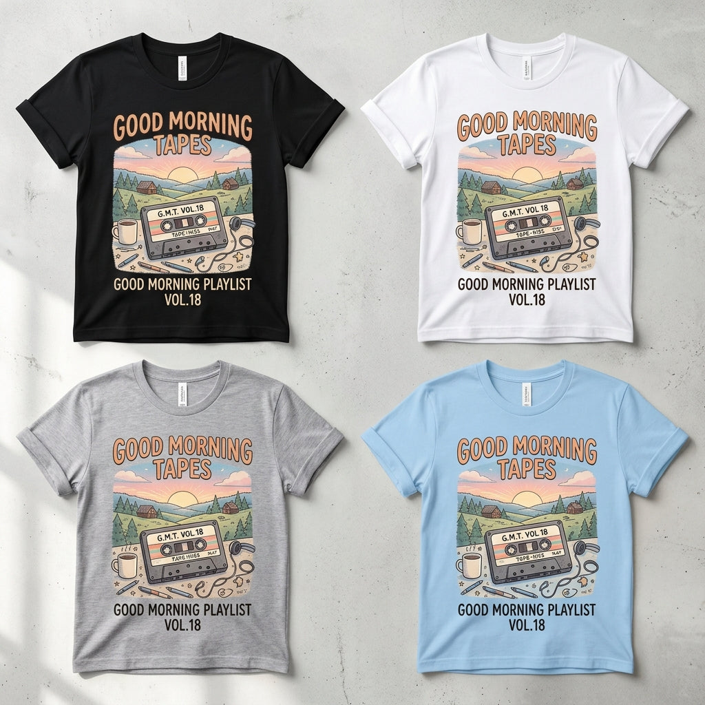 Good Morning Tapes — Good Morning Playlist : Vol 18 Tee — design 2