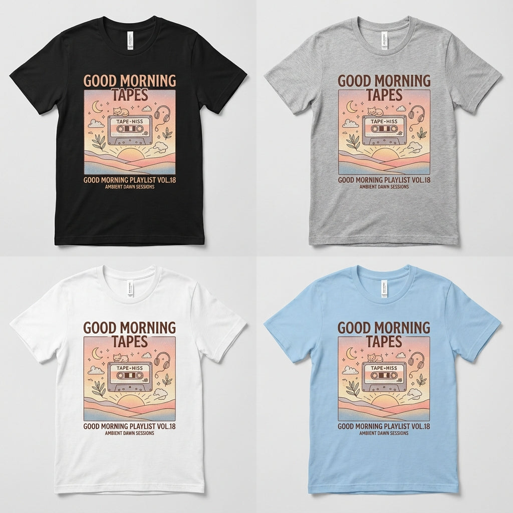 Good Morning Tapes — Good Morning Playlist : Vol 18 Tee — design 3