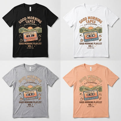 Good Morning Tapes — Good Morning Playlist : Vol 1 Tee — design 1