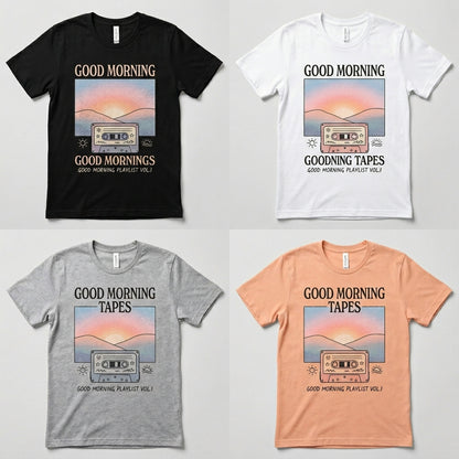 Good Morning Tapes — Good Morning Playlist : Vol 1 Tee — design 2