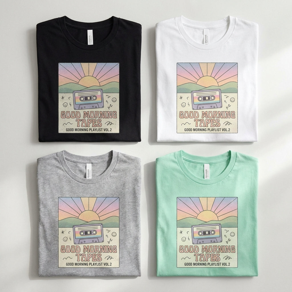 Good Morning Tapes — Good Morning Playlist : Vol 2 Tee — design 2