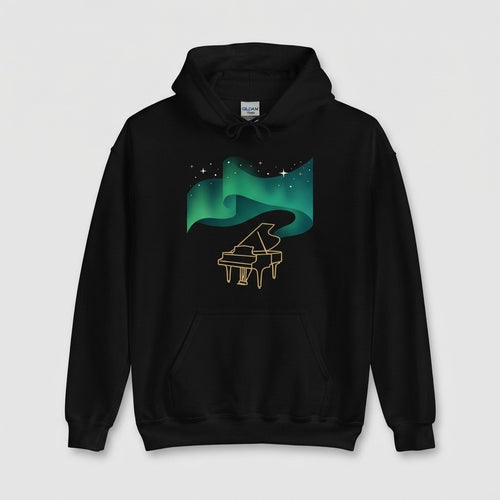 Calm Piano Nights — Aurora Melodies Hoodie