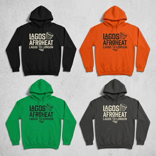 Lagos AfroHeat — Lagos to London Hoodie — design 1