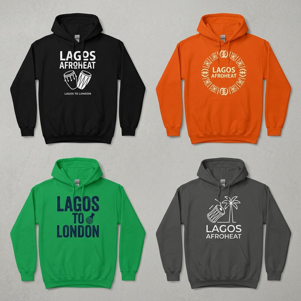 Lagos AfroHeat — Lagos to London Hoodie — design 2