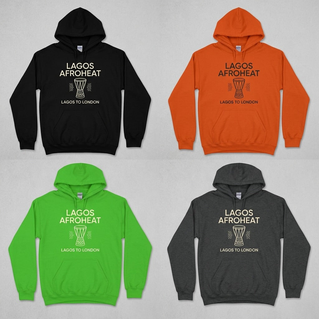 Lagos AfroHeat — Lagos to London Hoodie — design 3